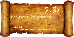 Fenyvesi Zsuzsanna névjegykártya